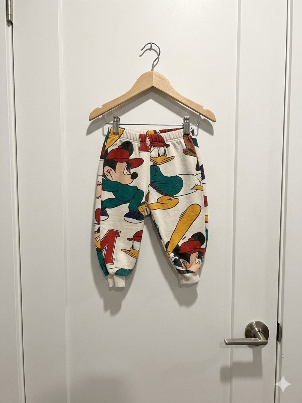 Zara x Disney Mickey Donald Duck Baseball Jogger Pants 12-18M 86